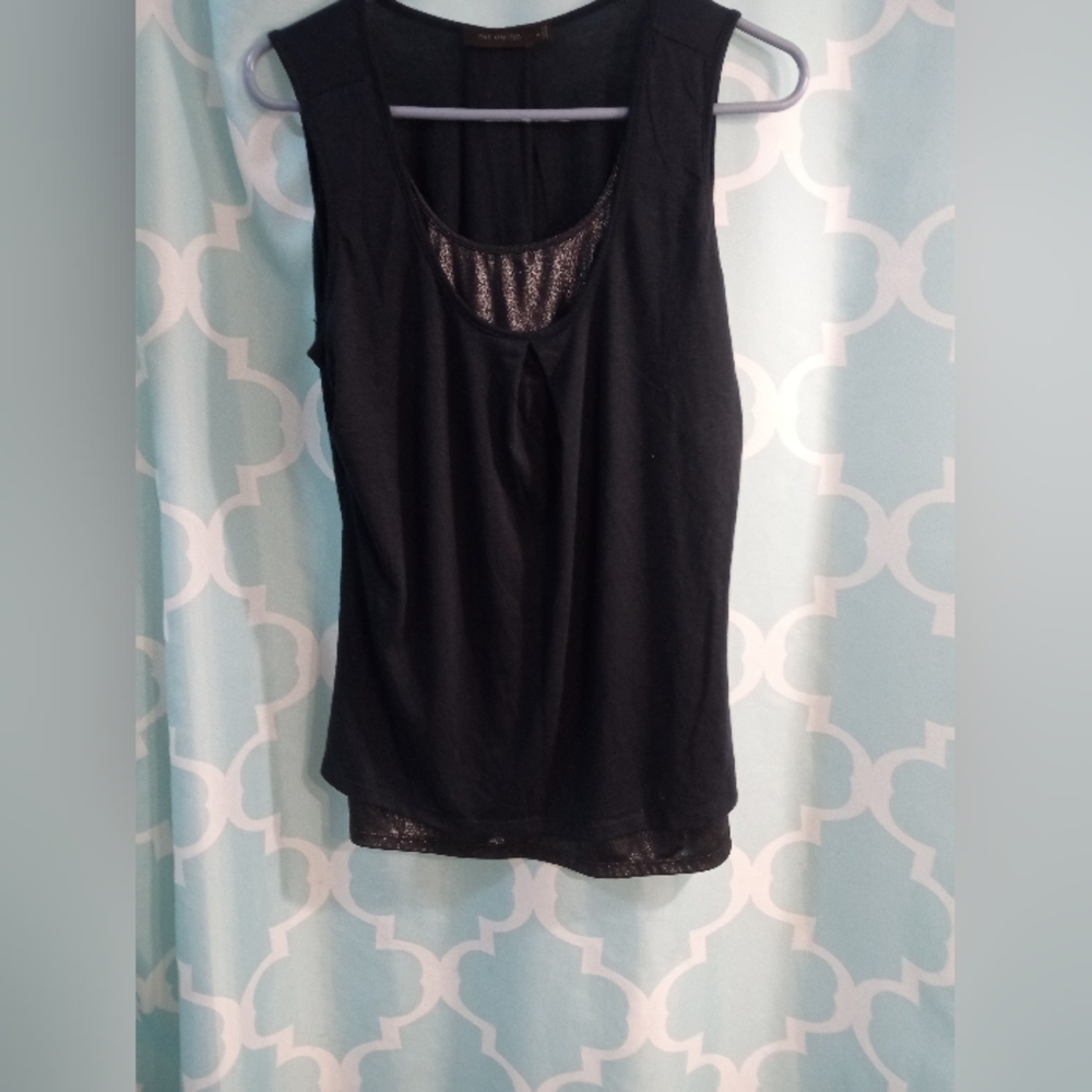 The Limited Black Lace Detail Tank Top